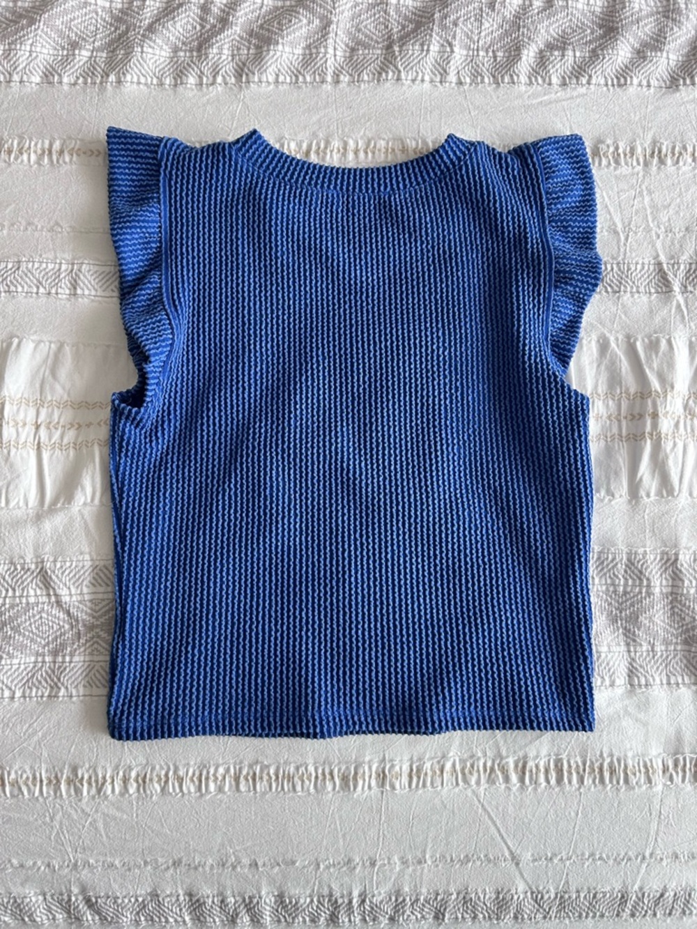 Moa Moa Ruffled Blue Top - Picture 5 of 5